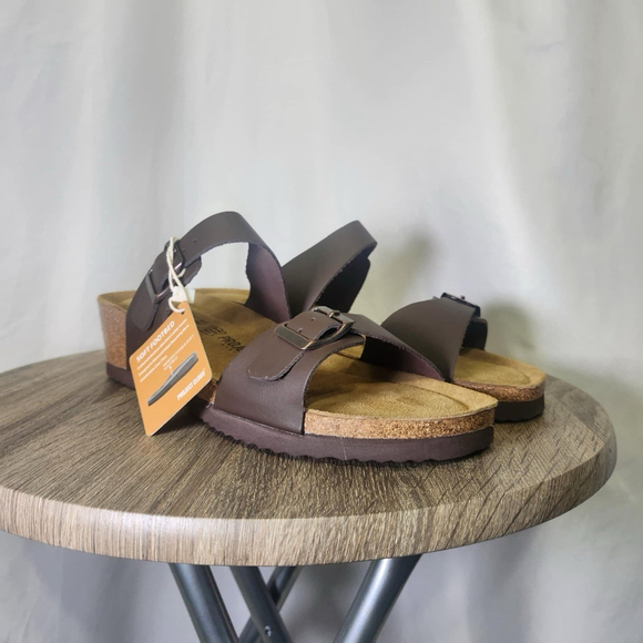 PROJECT CLOUD Shoes - PROJECT CLOUD WOMEN'S SIZE 11 BEAU WEDGE SANDALS LEATHER CORK COMFORT ANTI-SL